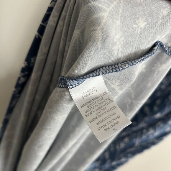 41 Hawthorn Dress Women's Large Blue Floral Adelina Maxi Coastal Cottage Prairie - Picture 5 of 6